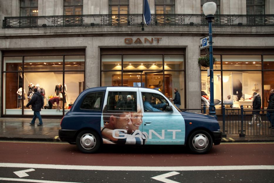 2010 Ubiquitous taxi advertising campaign for Gant - Regent Street Store Opening