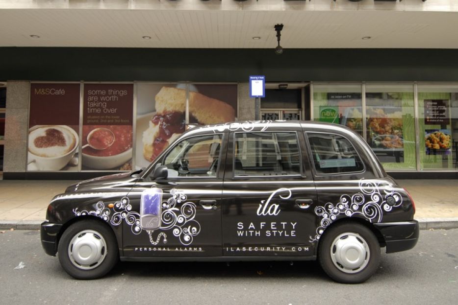 2009 Ubiquitous taxi advertising campaign for ILA - Safety With Style