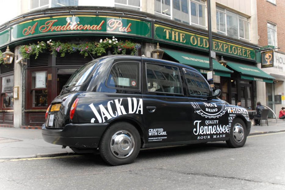 2011 Ubiquitous taxi advertising campaign for Jack Daniels  - Crafted With Care