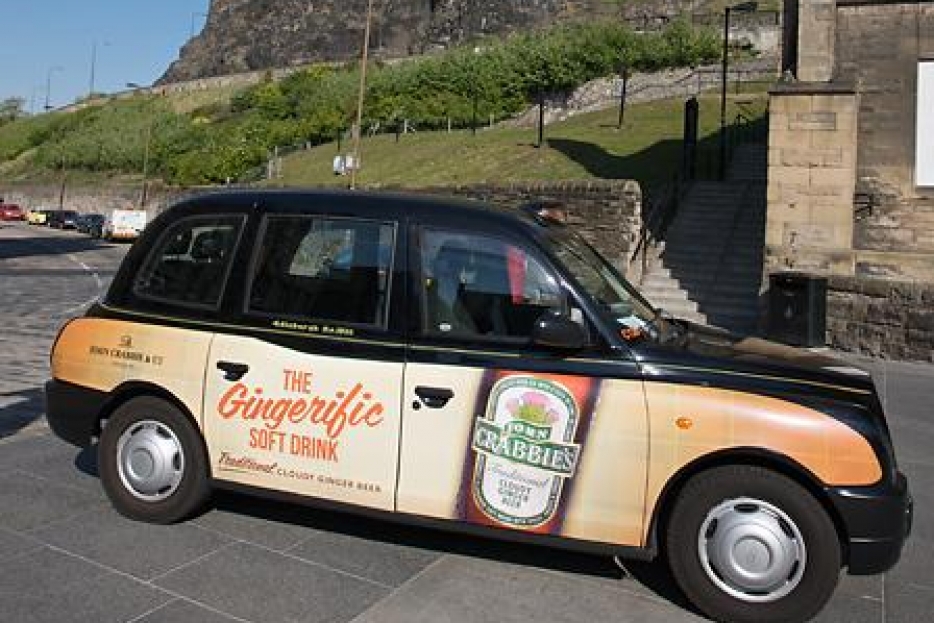 2011 Ubiquitous taxi advertising campaign for John Crabbies - The Gingerific Soft Drink