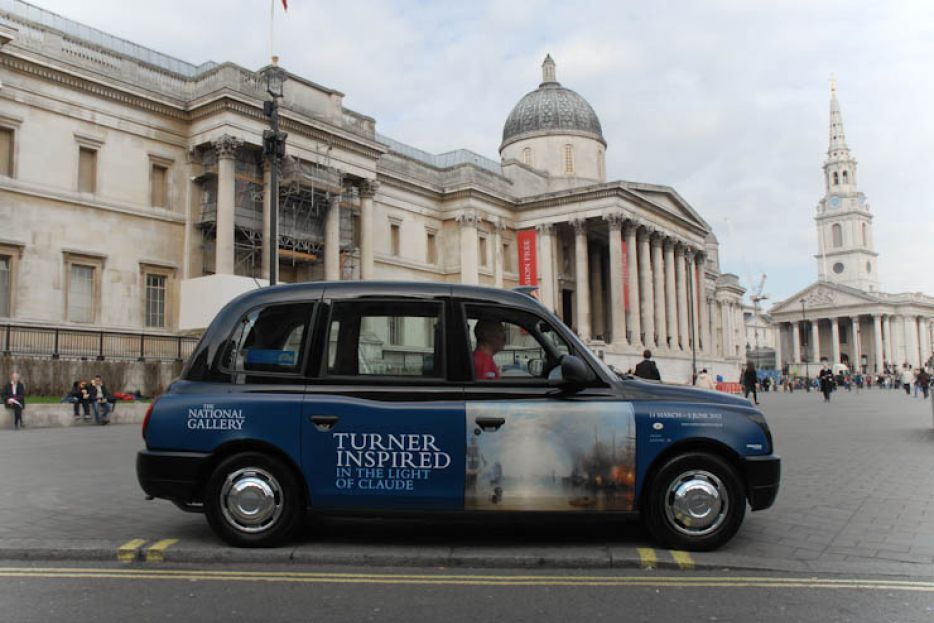 2012 Ubiquitous taxi advertising campaign for The National Gallery  - Turner inspired in the light of Claude