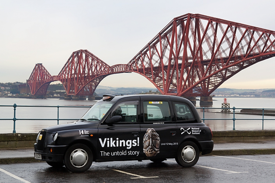 2013 Ubiquitous taxi advertising campaign for National Museums of Scotland - Vikings! The Untold Story