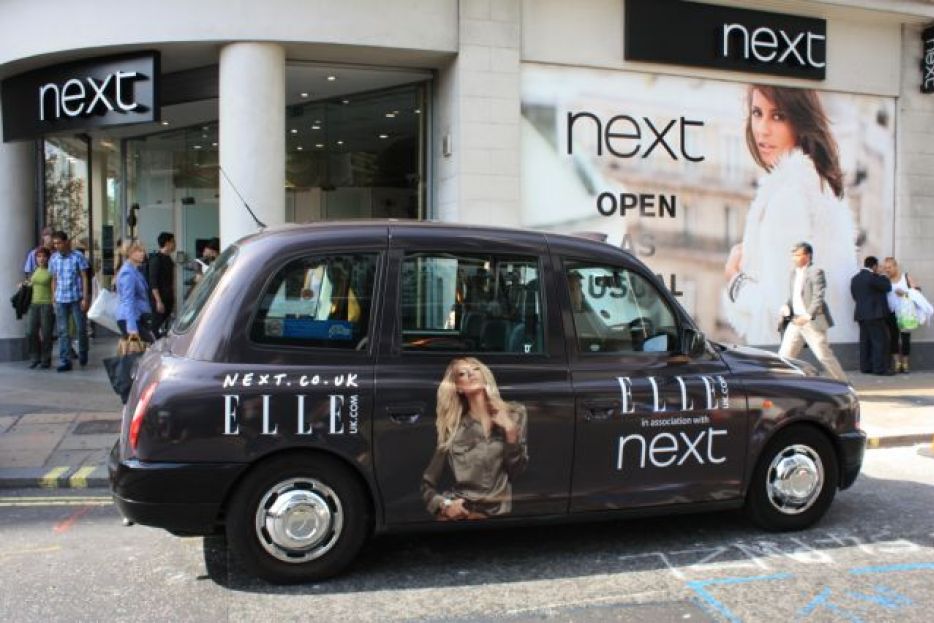 2010 Ubiquitous taxi advertising campaign for Next - London Fashion Week