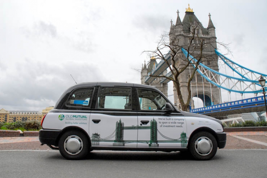 2013 Ubiquitous taxi advertising campaign for Old Mutual - Building better solutions