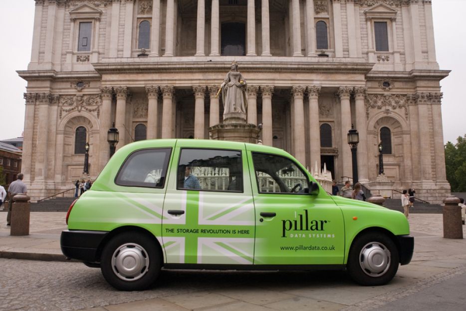 2007 Ubiquitous taxi advertising campaign for Pillar Data - The Storage Revolution is Here