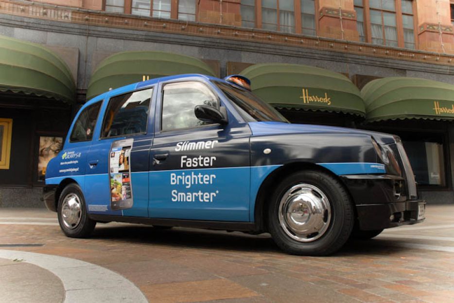2011 Ubiquitous taxi advertising campaign for Samsung - Slimmer Faster Brighter Smarter
