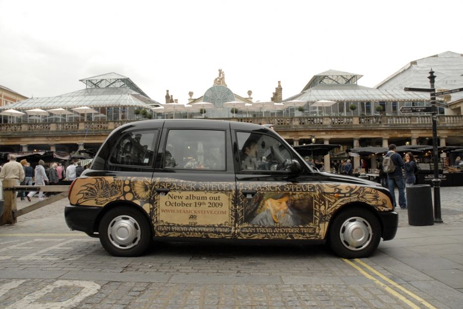 2009 Ubiquitous taxi advertising campaign for Warner Music Group - Sea Sick Steve New Album Launch