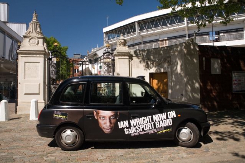 2007 Ubiquitous taxi advertising campaign for Talksport - Ian Wright now on Talksport Radio