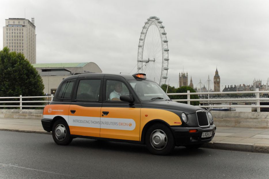 2010 Ubiquitous taxi advertising campaign for Thomson Reuters - Introducing Thomson Reuters Eikon
