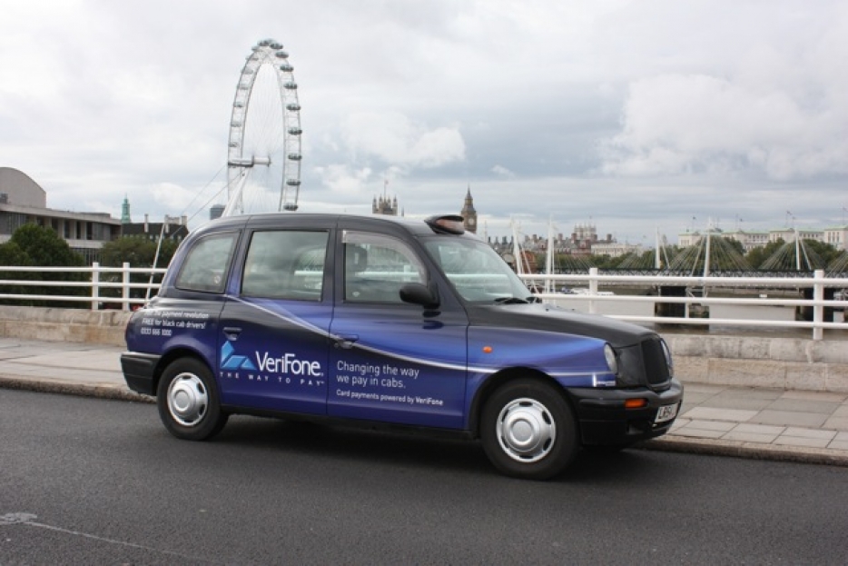 2010 Ubiquitous taxi advertising campaign for Verifone - Changing the Way We Pay In Cabs