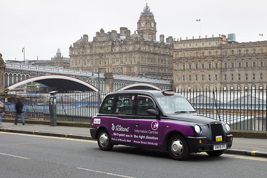2012 Ubiquitous taxi advertising campaign for Visit Scotland - ...We&#039;ll Point You In The Right Direction