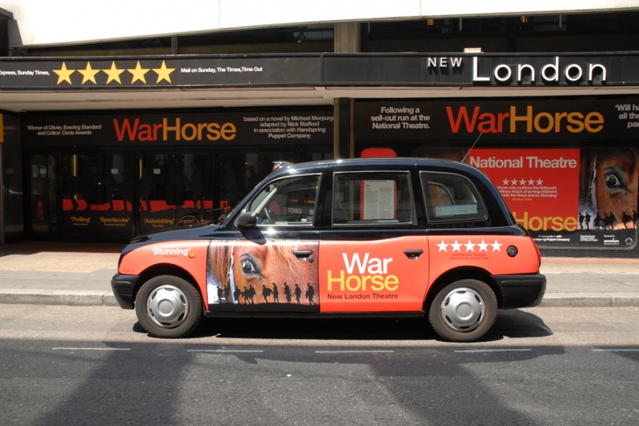 2009 Ubiquitous taxi advertising campaign for AKA - War Horse