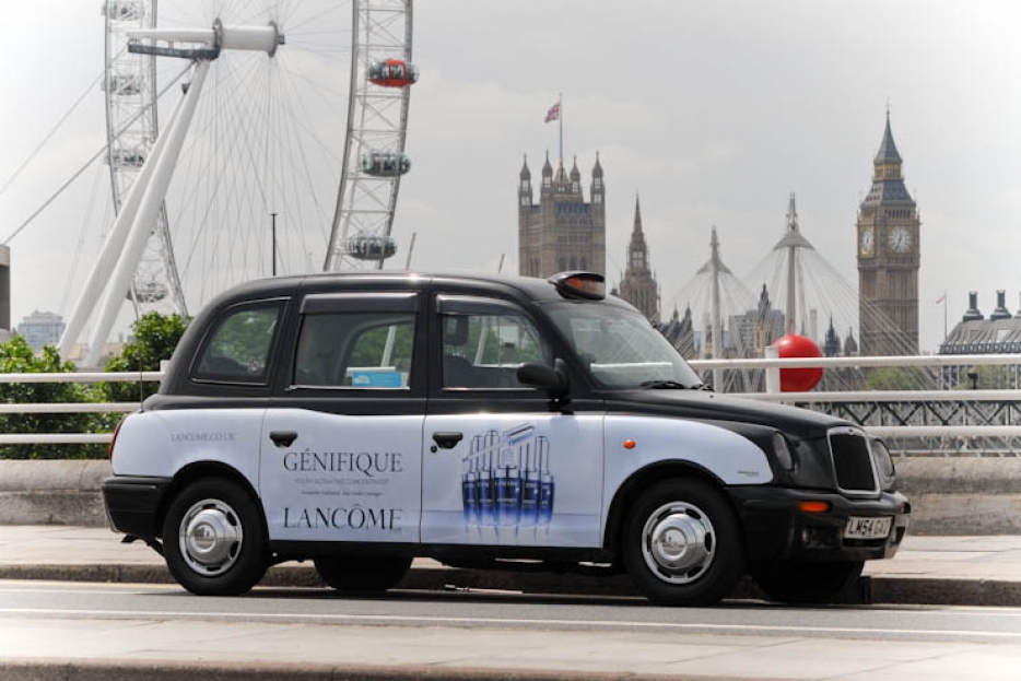 2012 Ubiquitous taxi advertising campaign for Lancome - Genifique
