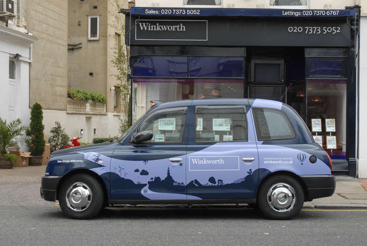 2014 Ubiquitous taxi advertising campaign for Winkworth - See Thing's Differently 